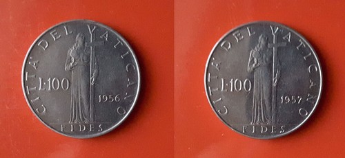 100 lire 1956 vaticano - 100,
