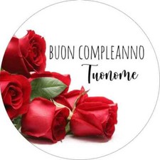Cialda fiori rose con nome - cialda,