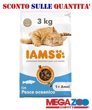 IAMS Croccantini  Gatto Cibo Secco Con PESCE OCEANICO  Fresco per Gatti Di 1+3Kg