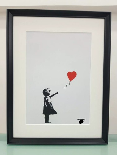 Banksy girl with - girl, print