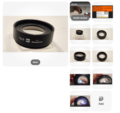 Olympus 75x obiettivo - vm,