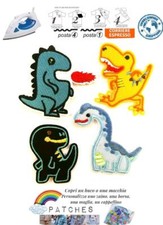 lotto 4 x patch baby dinosauro