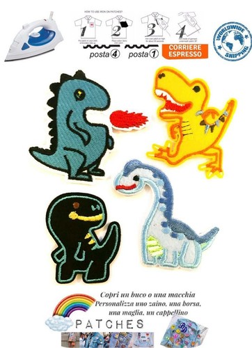 Lotto patch baby dinosauro - patch,