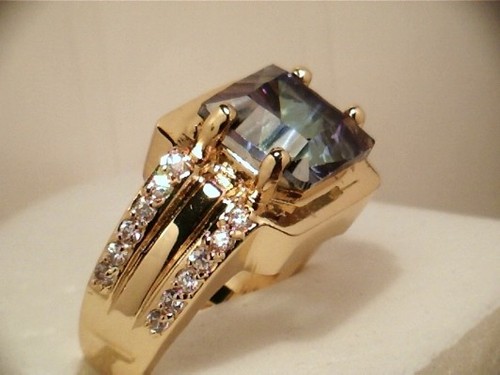 Anello topazio naturale mystic - anello,