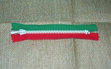 Cerniera zip Italia tricolore