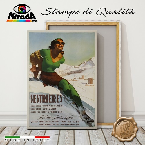 Quadro vintage sestriere - sestriere, sport