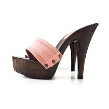 Zoccoli da Donna ROSA ALTISSIMI-Made in Italy 35/42-Tacco 13-K9201 ROSA