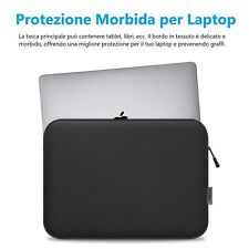 CUSTODIA LAPTOP Borsa PC Protezione Impermeabile Colore Nera Antigraffio 15-16''