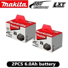 Makita X 2 BL1860B  6000mAh 18V Li-ion Batterie NEW