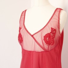 Sottoveste camicia da notte vintage anni 70 con ricami taglia 42/44