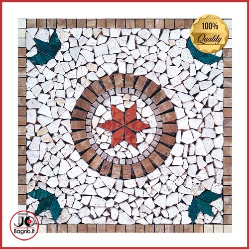 Mosaico travertino burattato