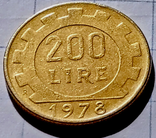 Moneta 200 lire 1978 - moneta, da