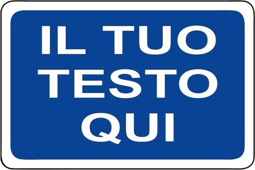 Cartello segnaletico testo - -,