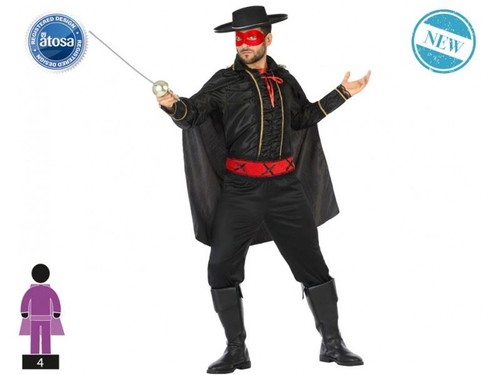 Atosa 53937 costume zorro uomo - atosa,