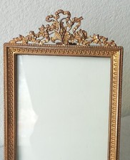 Antica Cornice Porta Foto Luigi XVI In Bronzo Dorato XIX Sec