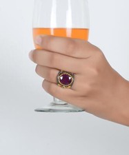 Anello oro rubino placcato 925