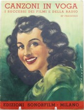 spartito musicale canzoni in voga successi film della radio musica pianoforte