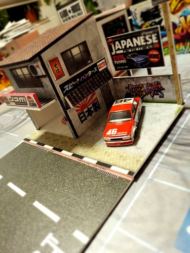 Diorama auto garage jdm 64 - diorama, 1:64