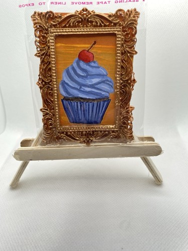 Aceo blu cupcake - cupcake, dolce