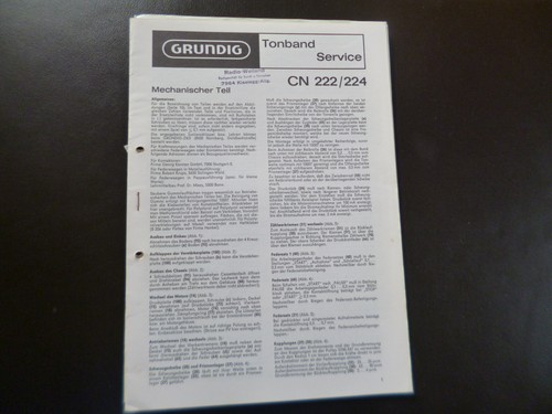 Manuale servizio originale - servizio,