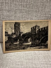 cartolina VERONA Il Ponte di Castelvecchio (Acquaforte di Ettore Fagiuoli)