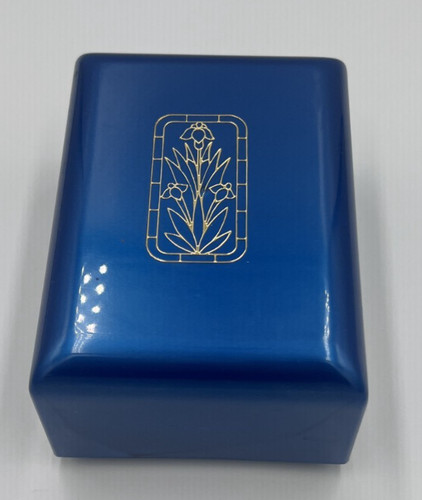 Scatola portagioie blu vntg - portagioie,