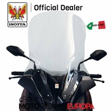 PARABREZZA PARAVENTO YAMAHA X-MAX 125 2018 TRASPARENTE ISOTTA CON STAFFE