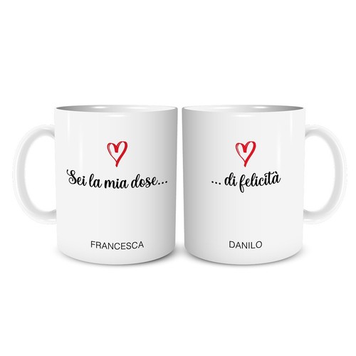 Coppia tazze ceramica - di, in