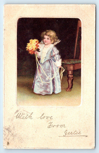Postcard art nouveau nicola - art,