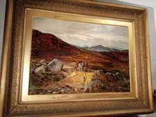 Dipinti antichi 800 oil painting an canvas firmato  donald vittoriano fiamminghi