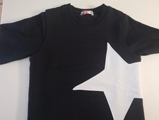 Felpa Bambina MSGM Anni 10 Colore Nero e Bianco