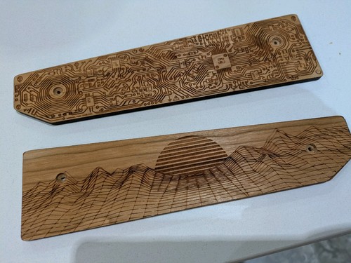 Solid cherry wood engraved - cherry,