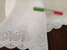 BALZA IN PIZZO SANGALLO. 100% COTONE BIANCO HCM17 MADE IN ITALY 