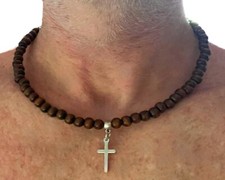 Collana rosario con croce da