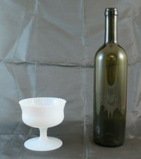 CALICE IN VETRO OPALINO VINTAGE VASO VASETTO DA COLLEZIONE VETRO BM13