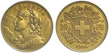 SVIZZERA - MARENGO 20 FRANCHI