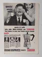 Pubblicita' Caffettiera Caffe' Bialetti Moka Express Termocrem Vintage 1965 (F4)