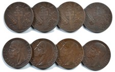 ITALIA Lotto Serie delle 4 monete del 10 Centesimi Impero I tipo 1936-1939