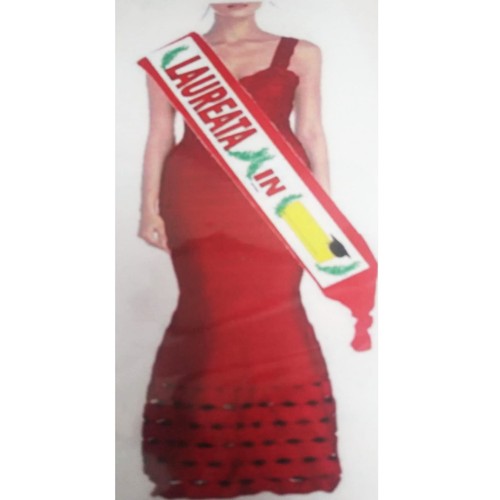 Fascia laurea con - , scritta