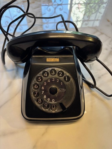 Telefono vintage nero face - vintage,