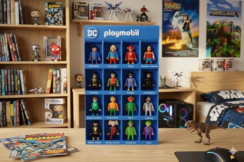 Espositore playmobil comics - dc,