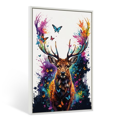 Quadro parete cervo pop - da,