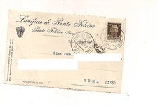 4380) annullo ambulante UMBERTIDE TERNI A 1932 CARD PONTE FELCINO PUBBLICITARIA