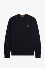 Fred Perry Maglione Girocollo Classico Blu - Taglia XL Abbigliamento Uomo