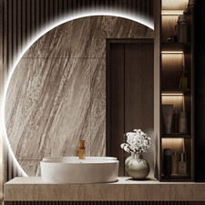 Specchio bagno 35" mezza luna