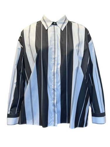 Camicia cotone nero marina - camicia, in