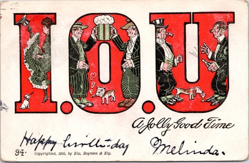 A jolly good - i.o.u.,