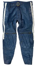BILL WALTERS US pantaloni di pelle vintage flat track biker moto cross 35x27