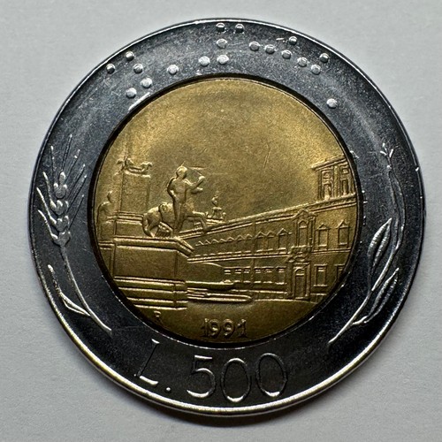 1991 italy 500 lire coin - 1991,