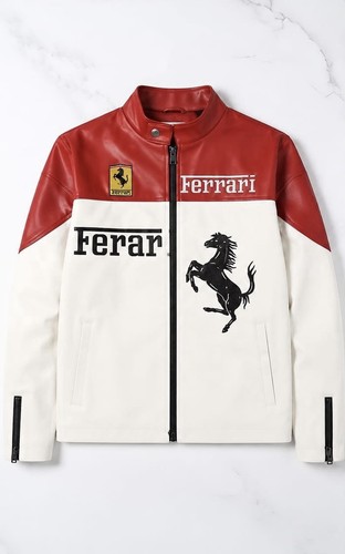 Giacca pelle stile ferrari - pelle,